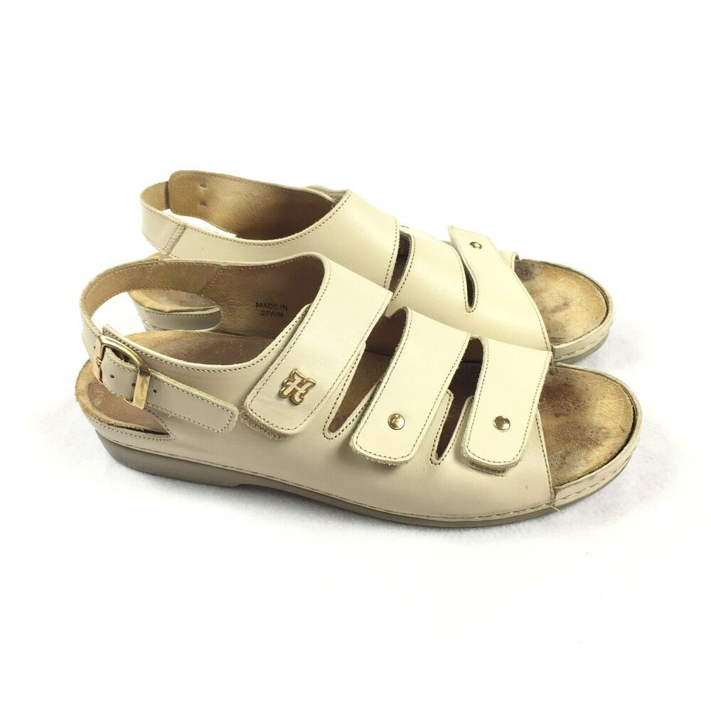 Helle Comfort Thandie Sandals 3 Strap Leather